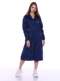 Халат рабочий женский ИТР грета (темно-синий)