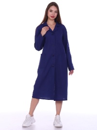 Халат рабочий женский бязь темно-синий