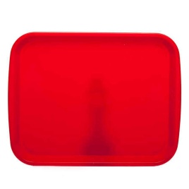 Поднос прямоугольный 470х365 мм красный