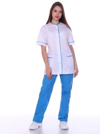 Костюм медицинский бело-голубой