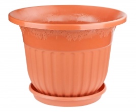 Горшок-кашпо 40,0 л Лозанна (500*500*370 мм) с поддоном коричневый