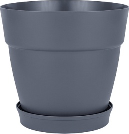 Горшок цв InGreen Villa de Fiori, фикс.поддон, 20л, d360мм, на колесиках,вулканический серый