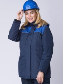 Куртка зимняя женская Сакрин (тк.Таслан,135), т.синий/васильковый