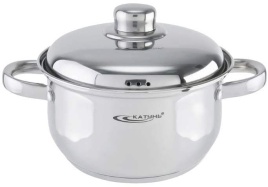 Кастрюля  2,5л [ГРЕТТА-МК] d-18 металл.кр. индукц. дно