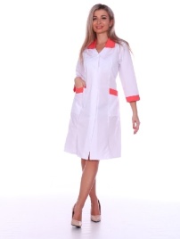 Халат тиси Ева отделка коралл