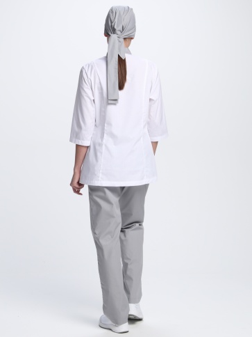 Костюм женский Канди (тк.ТиСи,120), серый/белый фото 2