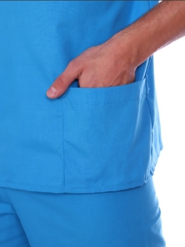 Костюм хирурга Бязь Гост (темно-голубой) фото 3
