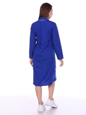 Халат тиси длинный гладкокрашеный (василек) фото 3