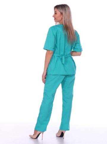 Костюм медицинский Ксения (бирюза) фото 3