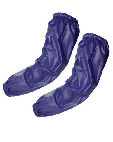 Нарукавники ПВХ VS-020 синий КЩС до 50%, толщина 0,2 мм фото 1