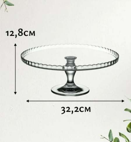 Блюдо 322 мм на ножке Патиссери фото 1
