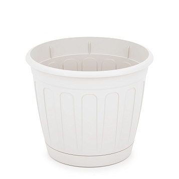Горшок цв. Дионис 1,6 л 157*157*129 мм белый  фото 1