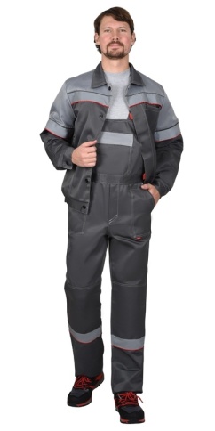 Костюм СИРИУС-ЛЕГИОНЕР куртка кор., п/к темно-серый со светло-серым и СОП фото 1