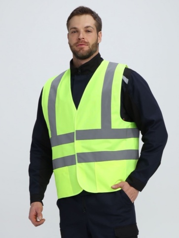 Жилет сигнальный ProfLineSpecialist с карманами СОП-4 (тк.Полиэфир,130), желтый фото 1