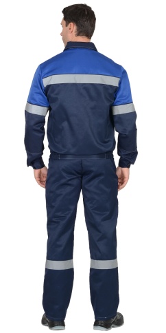 Костюм СИРИУС-ЛЕГИОНЕР куртка, п/к т.синий с васильковым СОП 50 мм фото 2