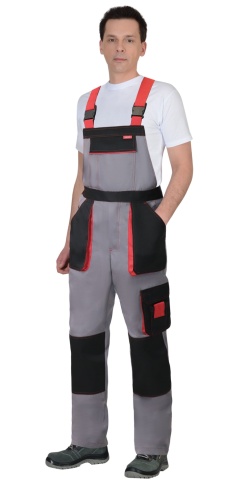 Полукомбинезон СИРИУС-CROWN серый с черным и красным фото 1