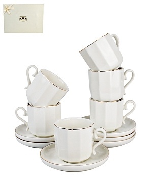 Чайный набор 12 предметов (6 чашек 220 мл+6 блюдец) фото 1