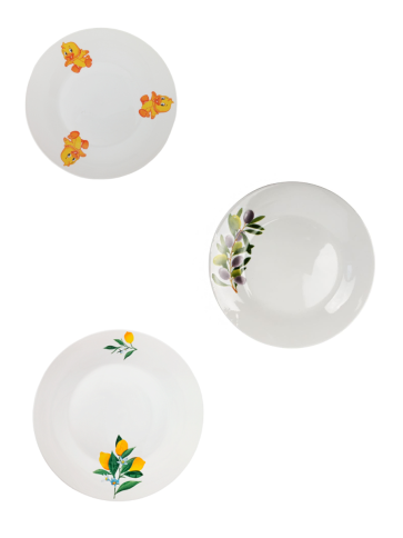 Тарелка мелкая плоская 20 см фарфор с рисунком фото 1