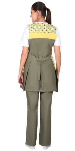 Комплект СИРИУС-ГАЛАТЕЯ женский оливковый с желтым фото 2