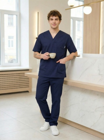 Костюм медицинский муж. М-151-63 ткань Вискоза/Стрейч фото 1