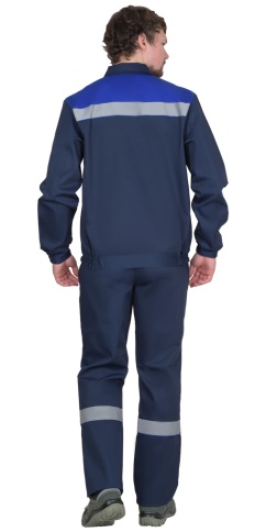 Костюм СИРИУС-МАСТЕР куртка, брюки, тёмно-синий с васильковым и СОП фото 2