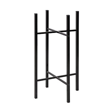 Подставка для цветов 280х280х510 мм матовый черный фото 1