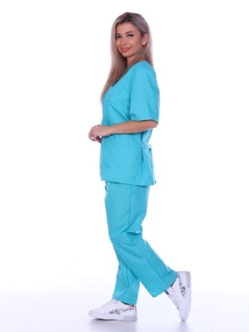 Костюм хирурга женский бирюза фото 3