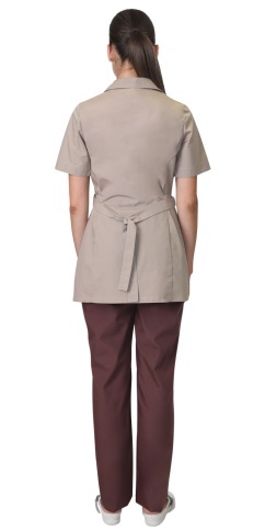 Костюм СИРИУС-ЛИРА женский бежевый с шоколадным фото 2