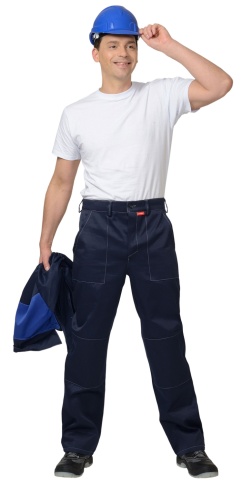 Костюм СИРИУС-АСПЕКТ/СТАНДАРТ куртка, брюки т.синий с васильковым фото 3