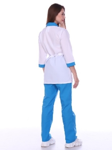 Костюм медицинский Ева (голубой) фото 3