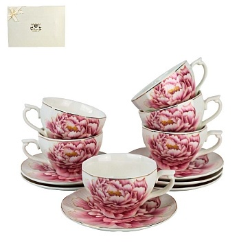 Чайный набор 12 предметов (6 чашек 220 мл+6 блюдец) фото 1