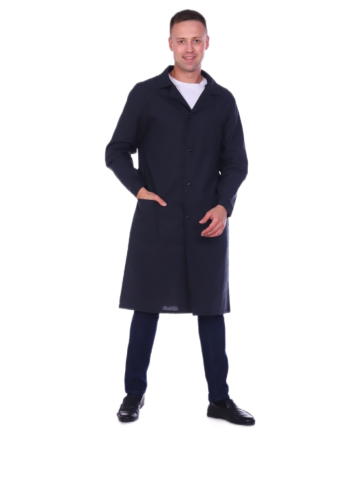 Халат рабочий мужской бязь черный фото 1