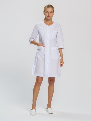 Халат женский Орхидея (тк.ТиСи), белый фото 1