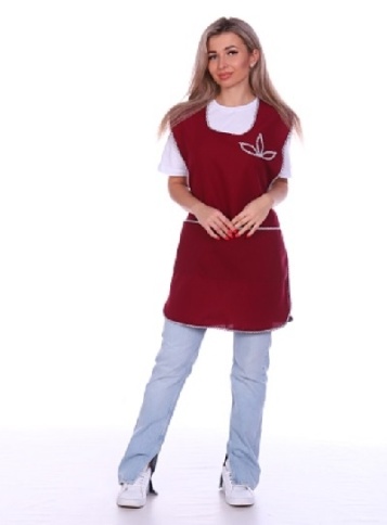 Фартук габардин большой бордо фото 1