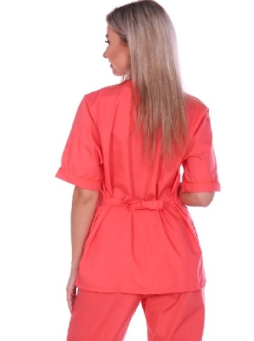 Костюм медицинский Ксения (коралл) фото 3