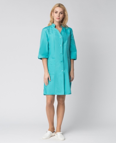 Халат женский Лира (тк.ТиСи), бирюзовый фото 1