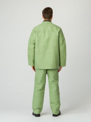 Костюм сварщика усиленный 1 кл.защиты (тк.Брезент, 480), хаки фото 2